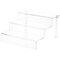 Plymor Clear Acrylic 3-Step Display Stairs, 6.375" H x 12" W x 12.625" D